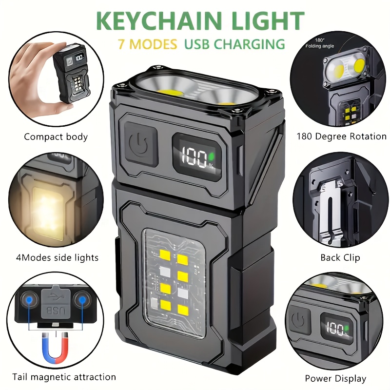 Zinc Outdoor Lighting - Mini torcia tascabile a LED ricaricabile