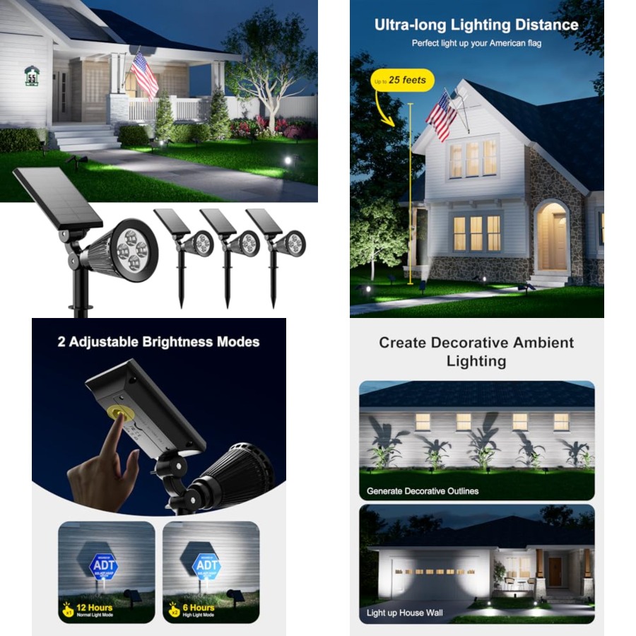Outdoor Lighting And Landscape - Faretti Solari da Esterno Impermeabili per