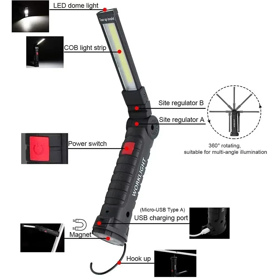 Torcia LED portatile con ganci - Zinc Outdoor Lighting recensione e prezzo