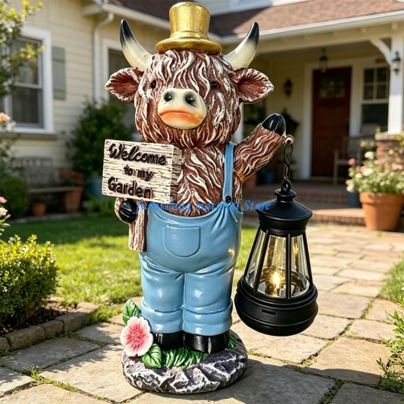 Y5GD Statua da giardino mucca  - Outdoor Lighting Accent recensione e prezzo